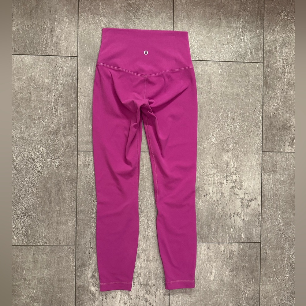 Lululemon Align HR 25” Lined Leggings Size 4 EUC Has Flaw Pink Purple